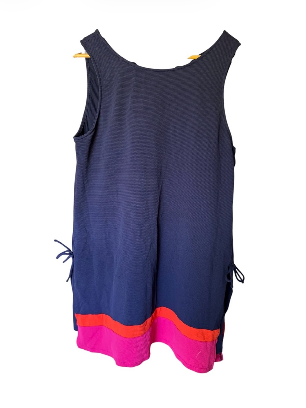 Tommy Bahama Navy Midi Tank Dress with Pink & Coral Hem